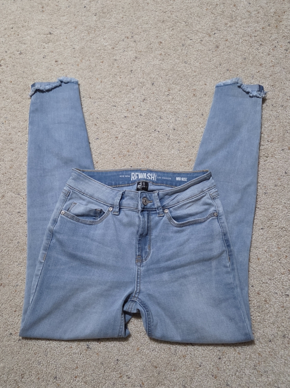 Rewash Light Wash Skinny Jeans in Faded Blue